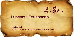 Luncanu Zsuzsanna névjegykártya